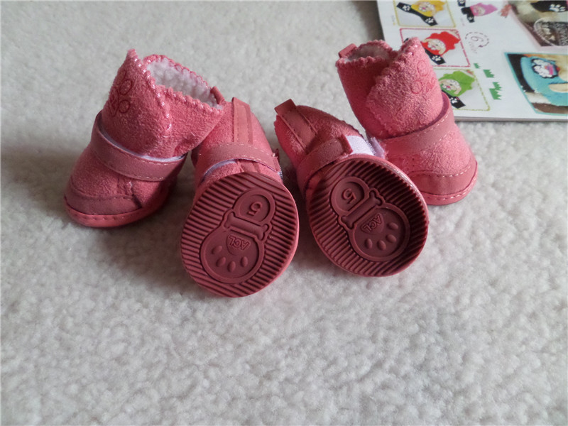 Factory Direct Sales Wholesale Dog Shoes Snow Boots Bichon Pet Dog Cat Chihuahua Lambswool Dog Cotton Shoes Pet Shoes