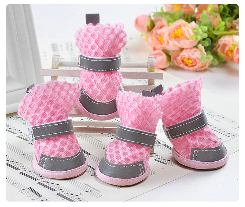 Summer Breathable Puppy Dog Shoes Mesh Sandals Teddy VIP Pomeranian Small Dog Pet Shoes Dog Shoes 4