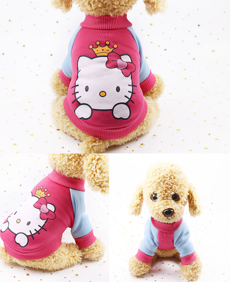 Clothes Spring Autumn and Winter Clothing Teddy Pet Supplies Cute Cartoon Cat Sweater Golden Retriever Big Dog Clothing Clothes Spring Autumn and Winter Clothing Teddy Pet Supplies Cute Cartoon Cat Sweater Golden Retriever Big Dog Clothing