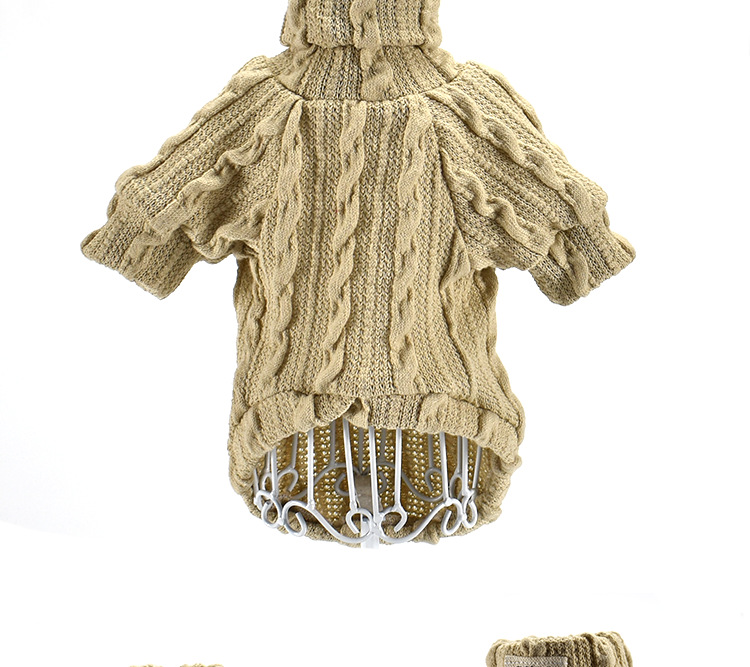 Hot Pet Turtleneck Knitting Sweater Threedimensional Embroidery Collar Cat and Dog Sweater Dog Clothes Autumn and Winter Hot Pet Turtleneck Knitting Sweater Threedimensional Embroidery Collar Cat and Dog Sweater Dog Clothes Autumn and Winter