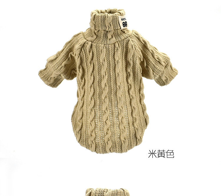 Hot Pet Turtleneck Knitting Sweater Threedimensional Embroidery Collar Cat and Dog Sweater Dog Clothes Autumn and Winter Hot Pet Turtleneck Knitting Sweater Threedimensional Embroidery Collar Cat and Dog Sweater Dog Clothes Autumn and Winter