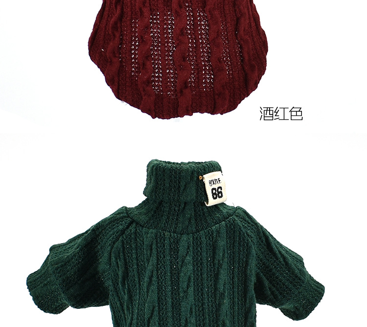 Hot Pet Turtleneck Knitting Sweater Threedimensional Embroidery Collar Cat and Dog Sweater Dog Clothes Autumn and Winter Hot Pet Turtleneck Knitting Sweater Threedimensional Embroidery Collar Cat and Dog Sweater Dog Clothes Autumn and Winter
