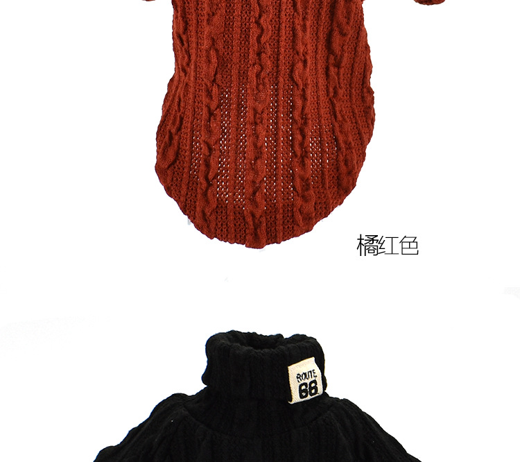 Hot Pet Turtleneck Knitting Sweater Threedimensional Embroidery Collar Cat and Dog Sweater Dog Clothes Autumn and Winter Hot Pet Turtleneck Knitting Sweater Threedimensional Embroidery Collar Cat and Dog Sweater Dog Clothes Autumn and Winter