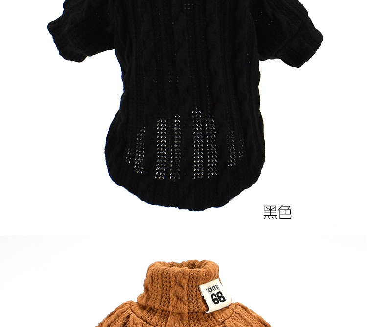 Hot Pet Turtleneck Knitting Sweater Threedimensional Embroidery Collar Cat and Dog Sweater Dog Clothes Autumn and Winter Hot Pet Turtleneck Knitting Sweater Threedimensional Embroidery Collar Cat and Dog Sweater Dog Clothes Autumn and Winter