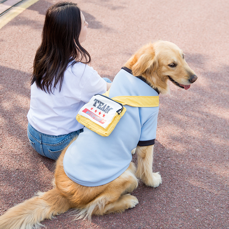 Big Dog Vest Spring and Summer Thin Breathable Golden Hair Samo Pet Two-legged T-shirt Sweater Medium Large Dog Clothes