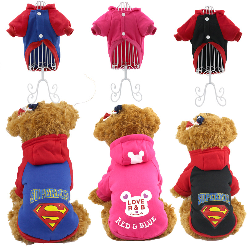 Pet Autumn and Winter Clothing Dog Hooded Sweater Dog Clothes Dog with Coat and Cap Bingui Teddy Dog Clothing Pet Autumn and Winter Clothing Dog Hooded Sweater Dog Clothes Dog with Coat and Cap Bingui Teddy Dog Clothing