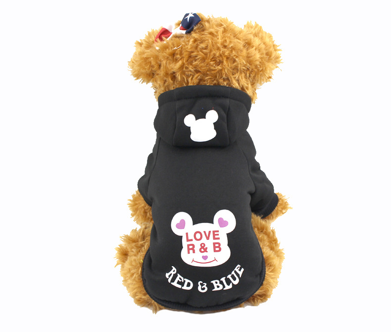 Pet Autumn and Winter Clothing Dog Hooded Sweater Dog Clothes Dog with Coat and Cap Bingui Teddy Dog Clothing Pet Autumn and Winter Clothing Dog Hooded Sweater Dog Clothes Dog with Coat and Cap Bingui Teddy Dog Clothing