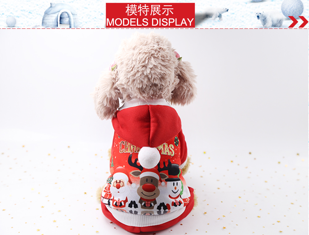 Four Legs Christmas Old Man Snowman Elk Sweater Fleece Clothes Dog Clothes Pet Clothes Cat Autumn and Winter Four Legs Christmas Old Man Snowman Elk Sweater Fleece Clothes Dog Clothes Pet Clothes Cat Autumn and Winter
