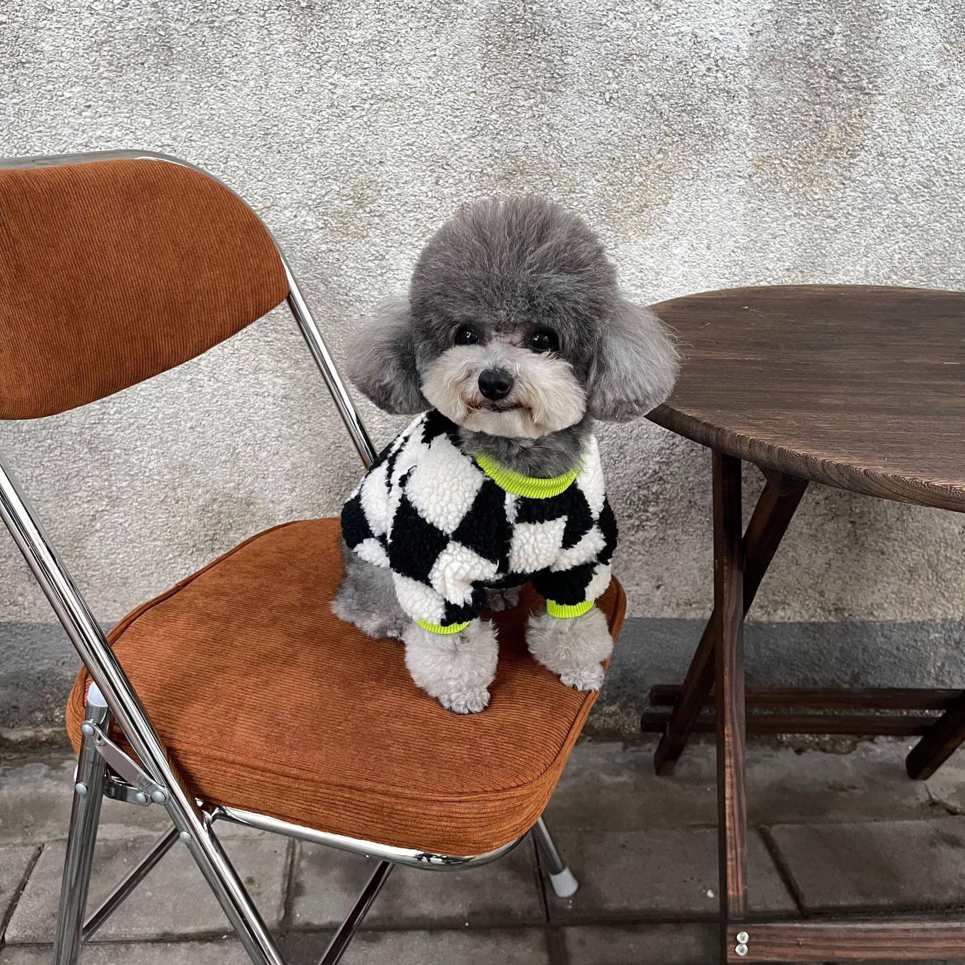 Autumn and Winter Dog Clothes Wholesale Chessboard Grid Bichon Teddy Schnauzer Cat Fur Coat Pet Dog Dog Sweater Autumn and Winter Dog Clothes Wholesale Chessboard Grid Bichon Teddy Schnauzer Cat Fur Coat Pet Dog Dog Sweater