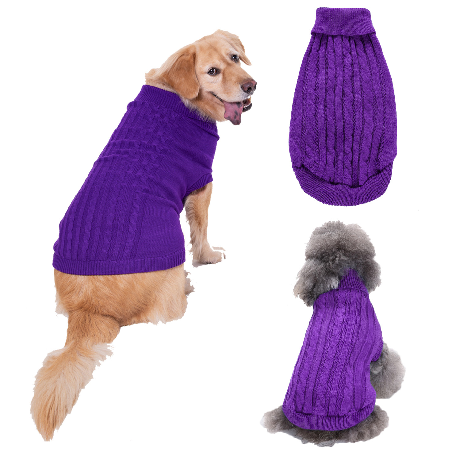 Pet Supplies Dog Clothing Solid Color Pet Dog Dog Sweater Dog Clothes Autumn and Winter Wholesale Pet Supplies Dog Clothing Solid Color Pet Dog Dog Sweater Dog Clothes Autumn and Winter Wholesale