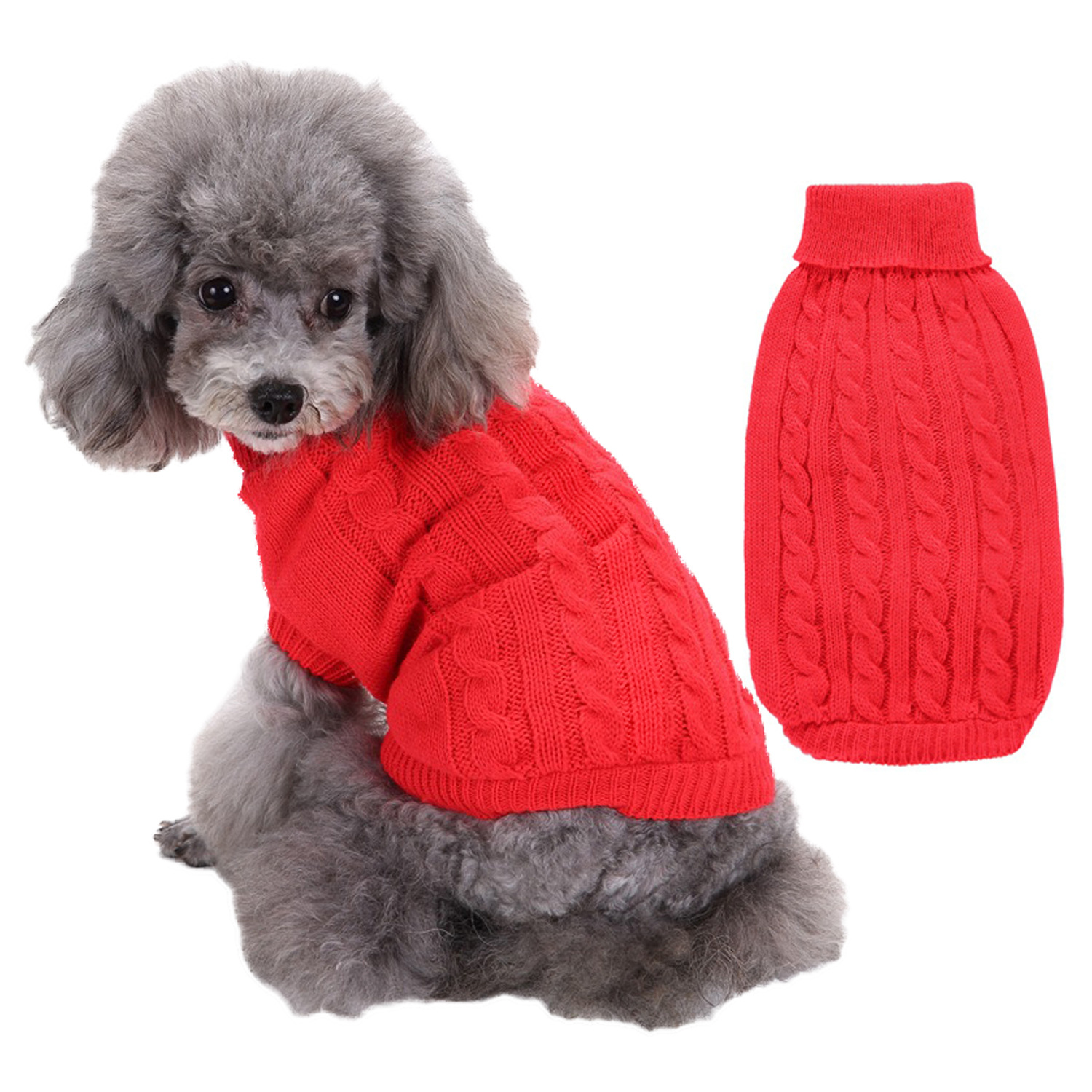 Pet Supplies Dog Clothing Solid Color Pet Dog Dog Sweater Dog Clothes Autumn and Winter Wholesale Pet Supplies Dog Clothing Solid Color Pet Dog Dog Sweater Dog Clothes Autumn and Winter Wholesale