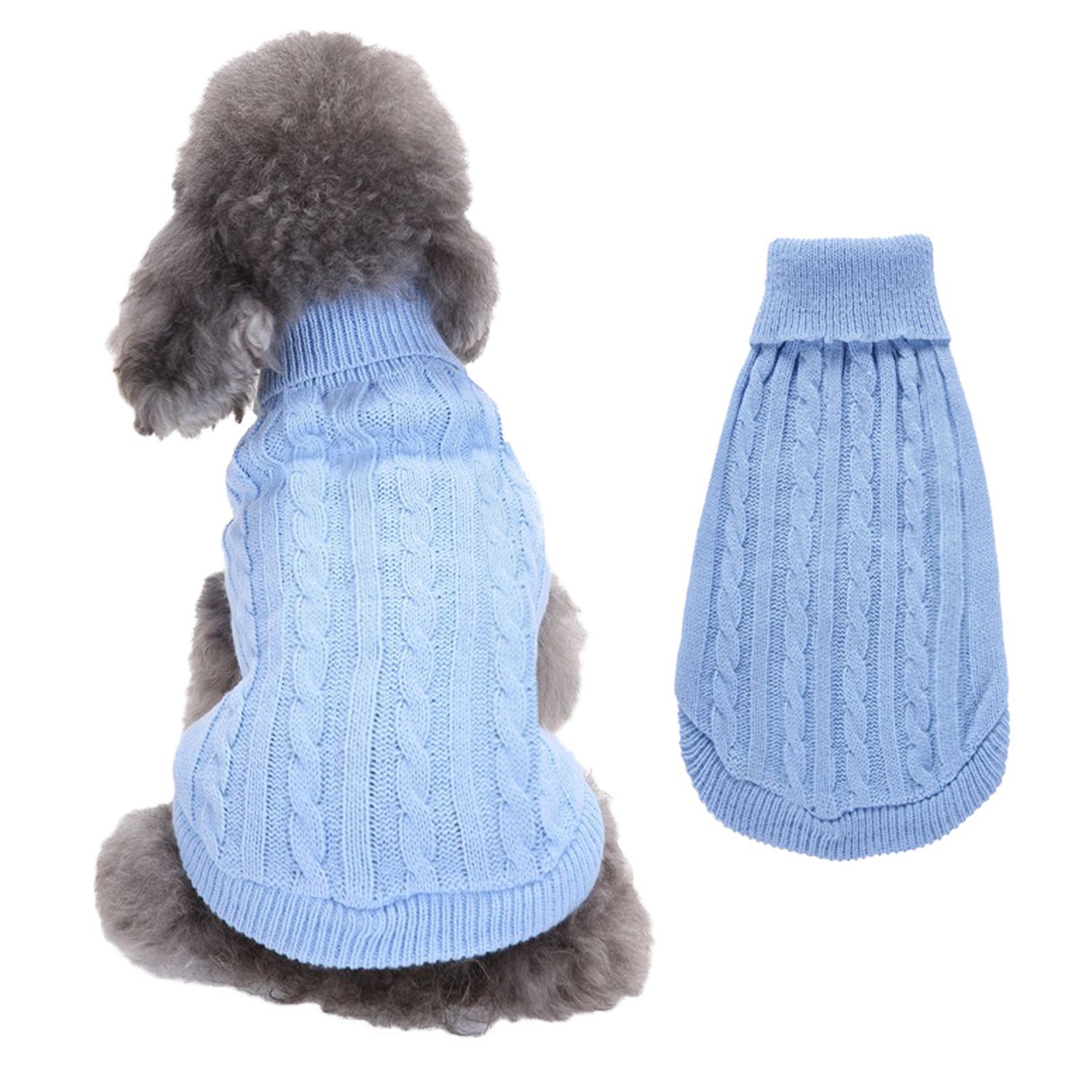Pet Supplies Dog Clothing Solid Color Pet Dog Dog Sweater Dog Clothes Autumn and Winter Wholesale Pet Supplies Dog Clothing Solid Color Pet Dog Dog Sweater Dog Clothes Autumn and Winter Wholesale