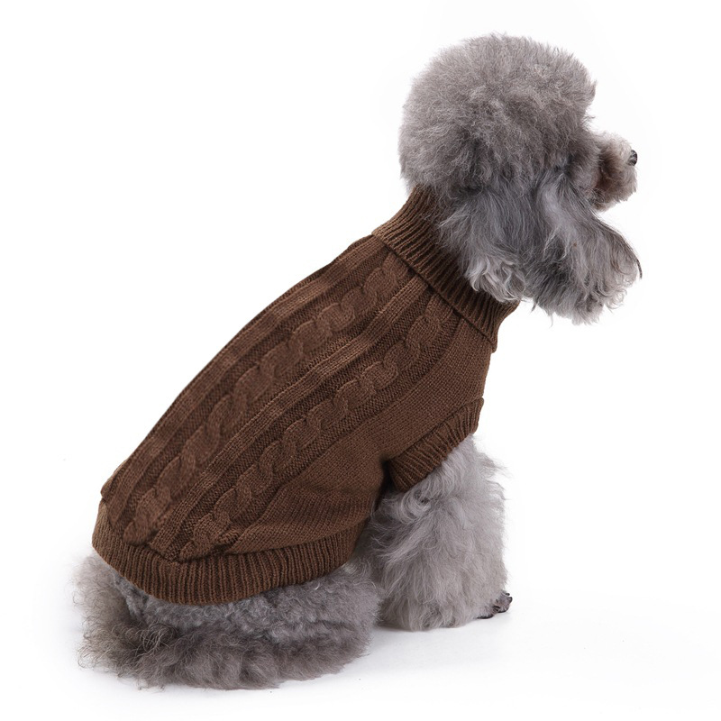 Pet Supplies Dog Clothing Solid Color Pet Dog Dog Sweater Dog Clothes Autumn and Winter Wholesale Pet Supplies Dog Clothing Solid Color Pet Dog Dog Sweater Dog Clothes Autumn and Winter Wholesale