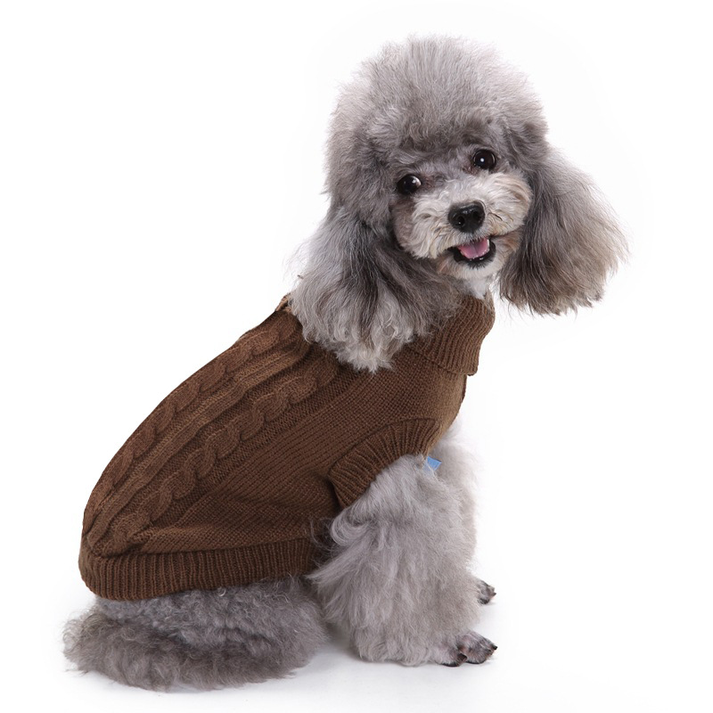 Pet Supplies Dog Clothing Solid Color Pet Dog Dog Sweater Dog Clothes Autumn and Winter Wholesale Pet Supplies Dog Clothing Solid Color Pet Dog Dog Sweater Dog Clothes Autumn and Winter Wholesale