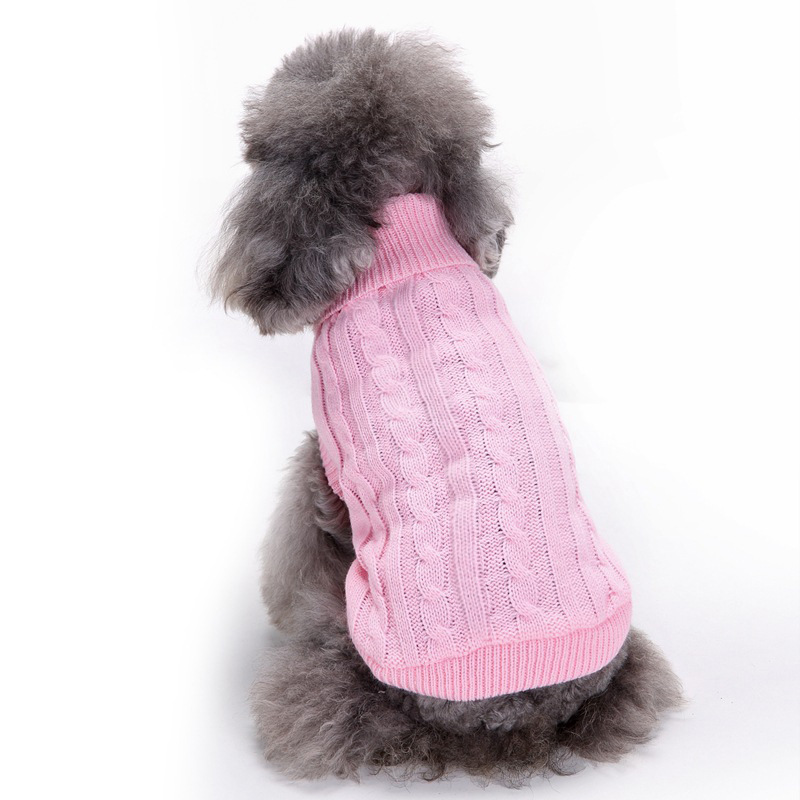 Pet Supplies Dog Clothing Solid Color Pet Dog Dog Sweater Dog Clothes Autumn and Winter Wholesale Pet Supplies Dog Clothing Solid Color Pet Dog Dog Sweater Dog Clothes Autumn and Winter Wholesale
