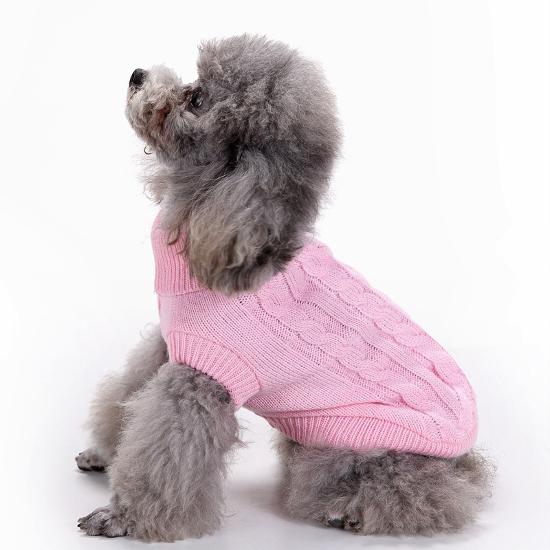 Pet Supplies Dog Clothing Solid Color Pet Dog Dog Sweater Dog Clothes Autumn and Winter Wholesale Pet Supplies Dog Clothing Solid Color Pet Dog Dog Sweater Dog Clothes Autumn and Winter Wholesale
