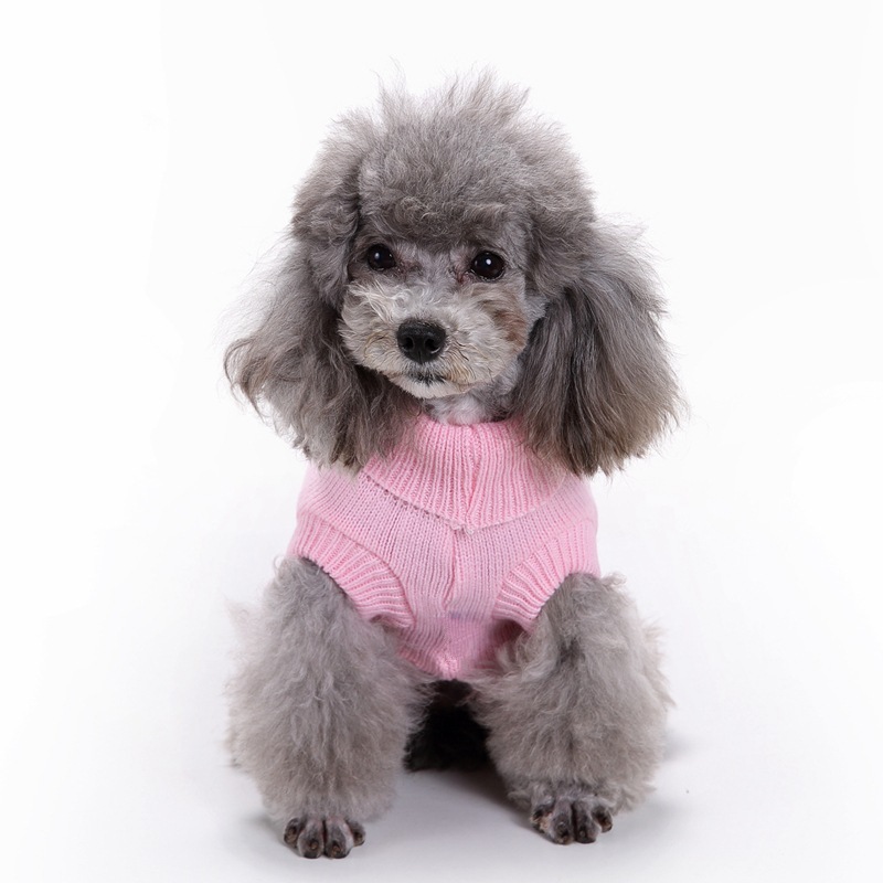 Pet Supplies Dog Clothing Solid Color Pet Dog Dog Sweater Dog Clothes Autumn and Winter Wholesale Pet Supplies Dog Clothing Solid Color Pet Dog Dog Sweater Dog Clothes Autumn and Winter Wholesale