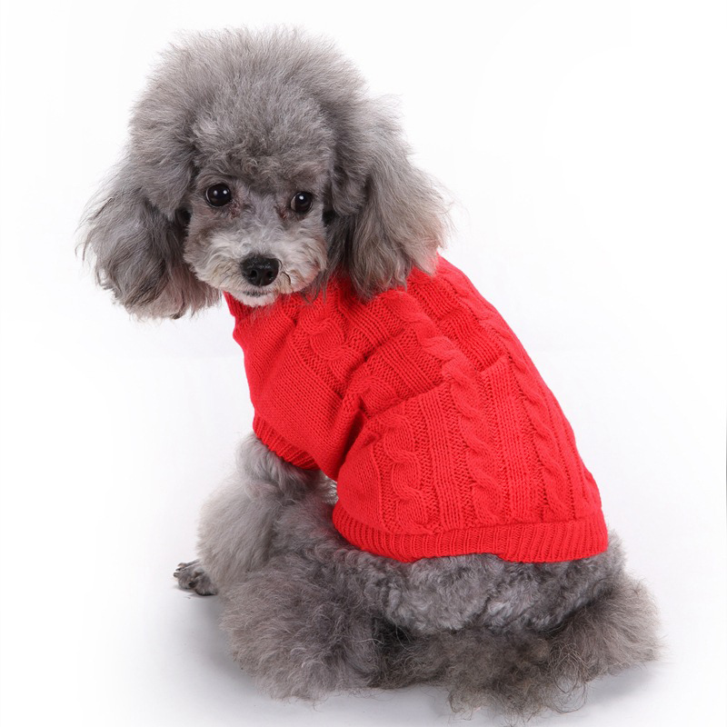 Pet Supplies Dog Clothing Solid Color Pet Dog Dog Sweater Dog Clothes Autumn and Winter Wholesale Pet Supplies Dog Clothing Solid Color Pet Dog Dog Sweater Dog Clothes Autumn and Winter Wholesale