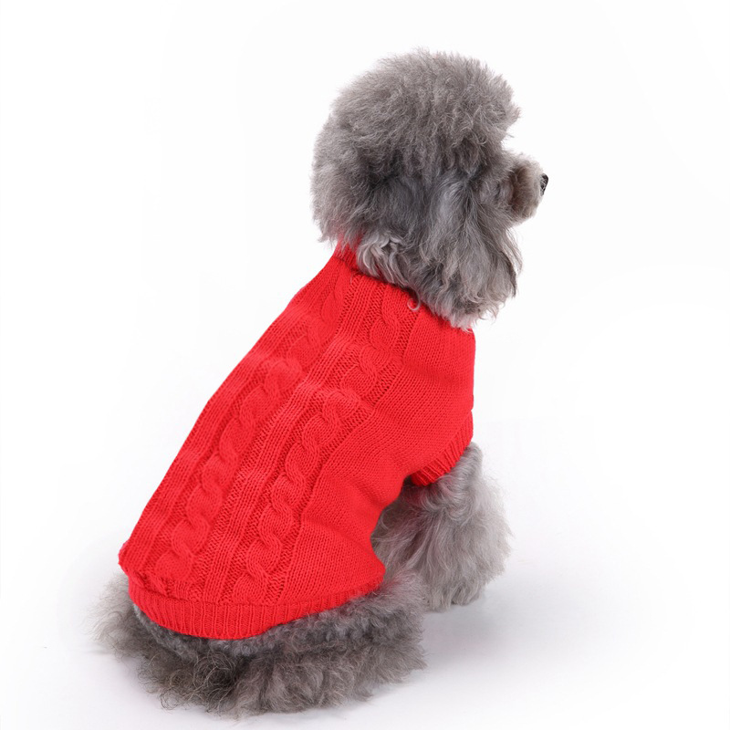 Pet Supplies Dog Clothing Solid Color Pet Dog Dog Sweater Dog Clothes Autumn and Winter Wholesale Pet Supplies Dog Clothing Solid Color Pet Dog Dog Sweater Dog Clothes Autumn and Winter Wholesale