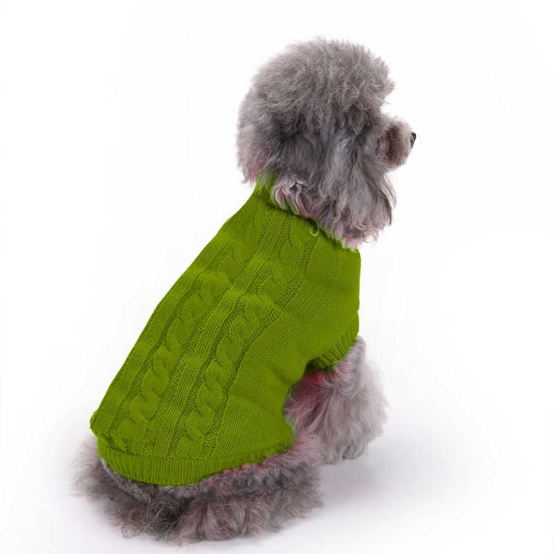 Pet Supplies Dog Clothing Solid Color Pet Dog Dog Sweater Dog Clothes Autumn and Winter Wholesale Pet Supplies Dog Clothing Solid Color Pet Dog Dog Sweater Dog Clothes Autumn and Winter Wholesale