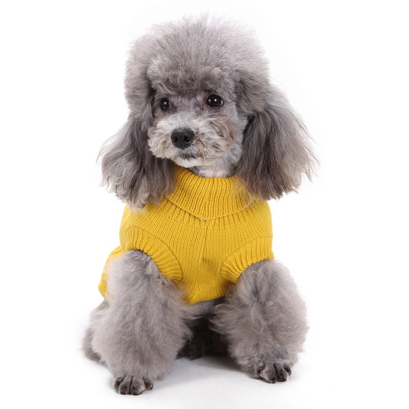Pet Supplies Dog Clothing Solid Color Pet Dog Dog Sweater Dog Clothes Autumn and Winter Wholesale Pet Supplies Dog Clothing Solid Color Pet Dog Dog Sweater Dog Clothes Autumn and Winter Wholesale