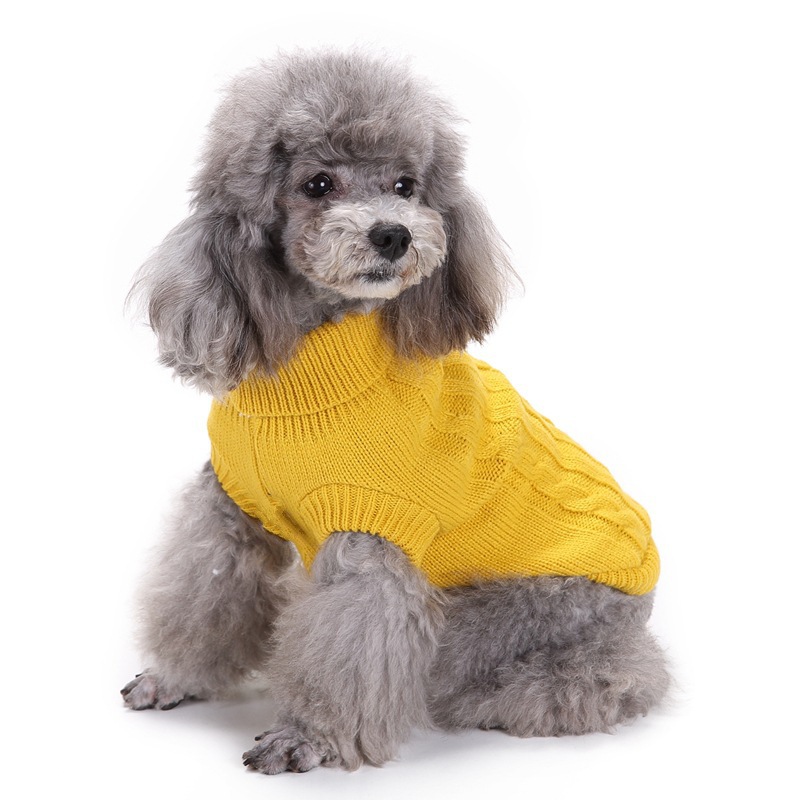 Pet Supplies Dog Clothing Solid Color Pet Dog Dog Sweater Dog Clothes Autumn and Winter Wholesale Pet Supplies Dog Clothing Solid Color Pet Dog Dog Sweater Dog Clothes Autumn and Winter Wholesale