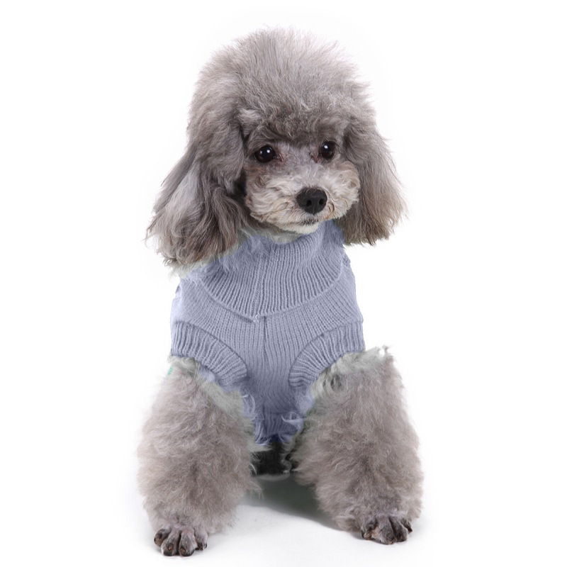 Pet Supplies Dog Clothing Solid Color Pet Dog Dog Sweater Dog Clothes Autumn and Winter Wholesale Pet Supplies Dog Clothing Solid Color Pet Dog Dog Sweater Dog Clothes Autumn and Winter Wholesale