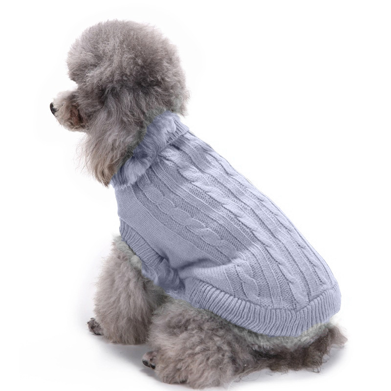 Pet Supplies Dog Clothing Solid Color Pet Dog Dog Sweater Dog Clothes Autumn and Winter Wholesale Pet Supplies Dog Clothing Solid Color Pet Dog Dog Sweater Dog Clothes Autumn and Winter Wholesale