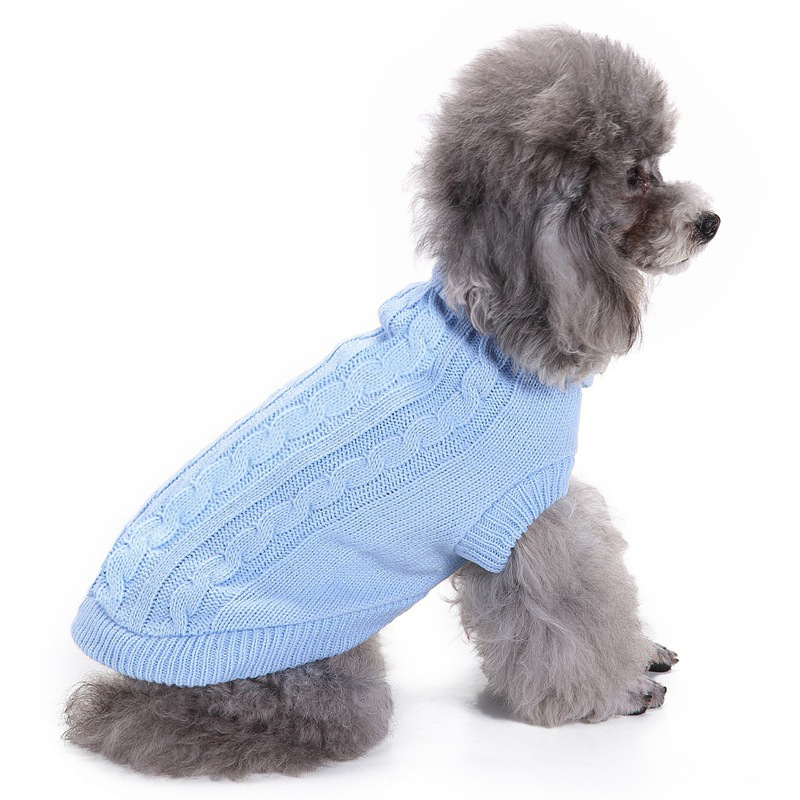 Pet Supplies Dog Clothing Solid Color Pet Dog Dog Sweater Dog Clothes Autumn and Winter Wholesale Pet Supplies Dog Clothing Solid Color Pet Dog Dog Sweater Dog Clothes Autumn and Winter Wholesale