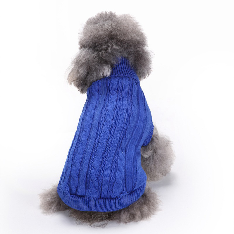 Pet Supplies Dog Clothing Solid Color Pet Dog Dog Sweater Dog Clothes Autumn and Winter Wholesale Pet Supplies Dog Clothing Solid Color Pet Dog Dog Sweater Dog Clothes Autumn and Winter Wholesale