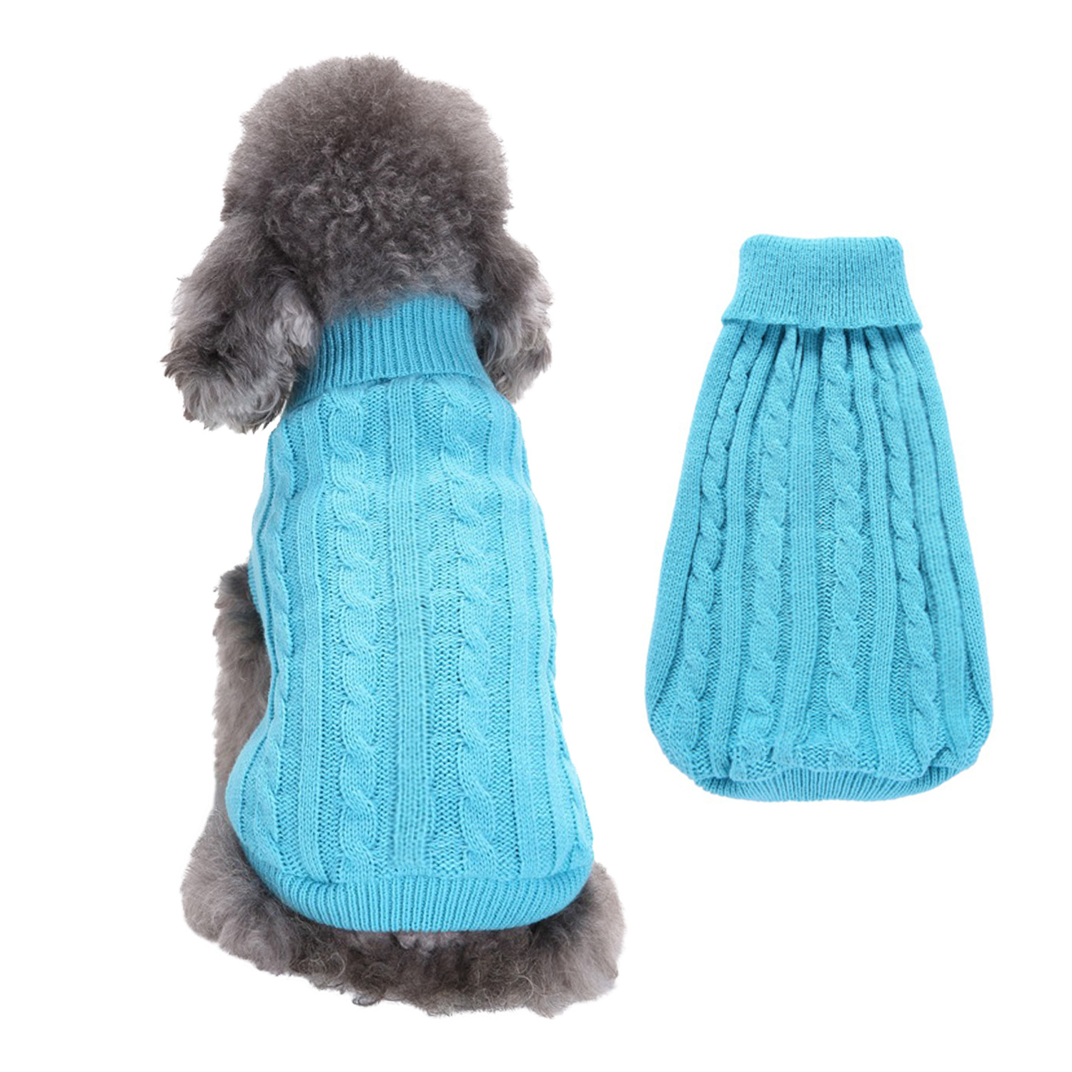 Pet Supplies Dog Clothing Solid Color Pet Dog Dog Sweater Dog Clothes Autumn and Winter Wholesale Pet Supplies Dog Clothing Solid Color Pet Dog Dog Sweater Dog Clothes Autumn and Winter Wholesale