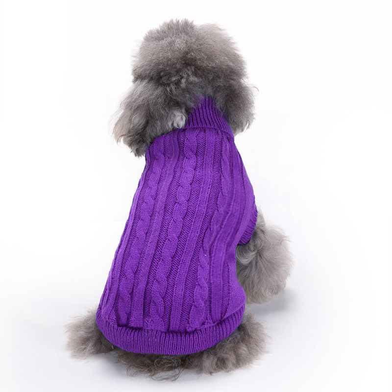 Pet Supplies Dog Clothing Solid Color Pet Dog Dog Sweater Dog Clothes Autumn and Winter Wholesale Pet Supplies Dog Clothing Solid Color Pet Dog Dog Sweater Dog Clothes Autumn and Winter Wholesale
