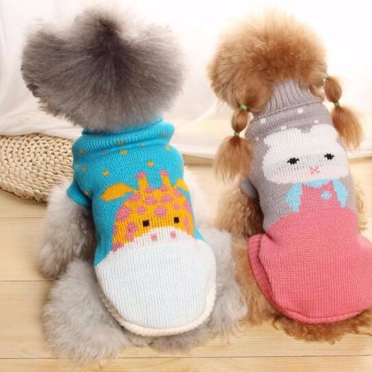 Pet Clothes Dog Sweater Autumn and Winter New Two-Legged Pet Clothes Warm Small Sweater Cat Dog Clothes