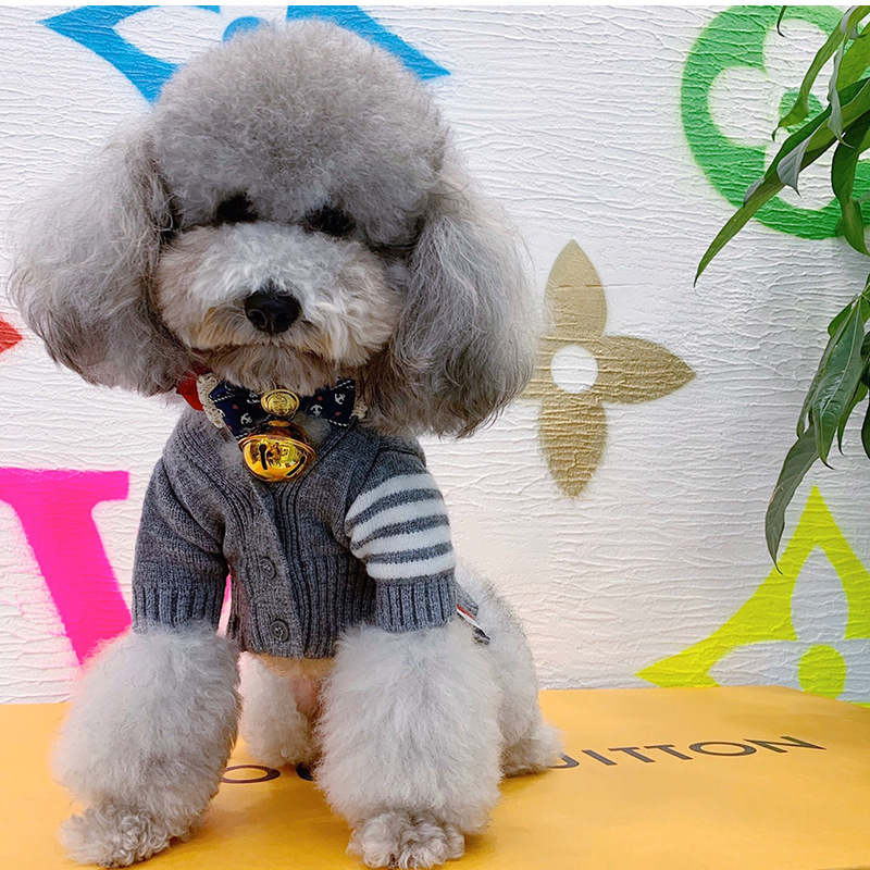 Pet Dog Clothes TB Trendy Brand Sweater Autumn and Winter Cardigan Puppy Cat Small Dog Bichon Teddy Clothing Pet Dog Clothes TB Trendy Brand Sweater Autumn and Winter Cardigan Puppy Cat Small Dog Bichon Teddy Clothing