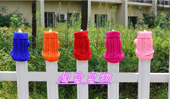 Thicken Autumn and Winter Pet Dog Sweater Warm Three-dimensional Twisted Rope Kitten Puppy Sweater Teddy Bear Thicken Autumn and Winter Pet Dog Sweater Warm Three-dimensional Twisted Rope Kitten Puppy Sweater Teddy Bear