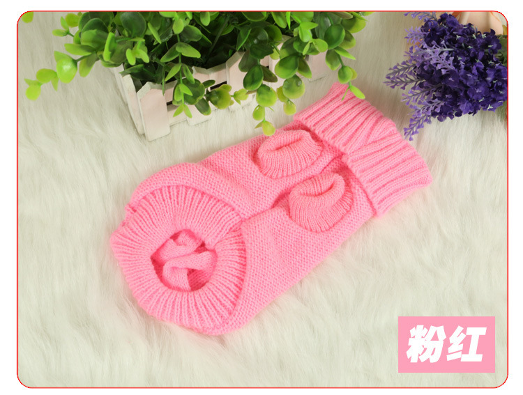 Thicken Autumn and Winter Pet Dog Sweater Warm Three-dimensional Twisted Rope Kitten Puppy Sweater Teddy Bear Thicken Autumn and Winter Pet Dog Sweater Warm Three-dimensional Twisted Rope Kitten Puppy Sweater Teddy Bear