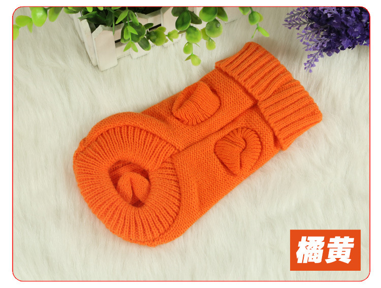Thicken Autumn and Winter Pet Dog Sweater Warm Three-dimensional Twisted Rope Kitten Puppy Sweater Teddy Bear Thicken Autumn and Winter Pet Dog Sweater Warm Three-dimensional Twisted Rope Kitten Puppy Sweater Teddy Bear