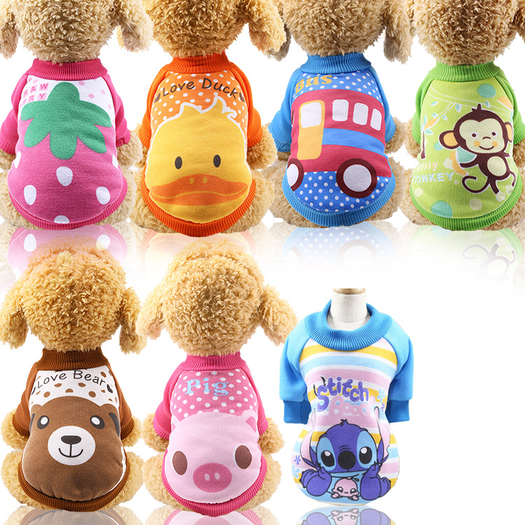 Clothes Spring Autumn and Winter Clothing Teddy Pet Supplies Cute Cartoon Cat Sweater Golden Retriever Big Dog Clothing Clothes Spring Autumn and Winter Clothing Teddy Pet Supplies Cute Cartoon Cat Sweater Golden Retriever Big Dog Clothing
