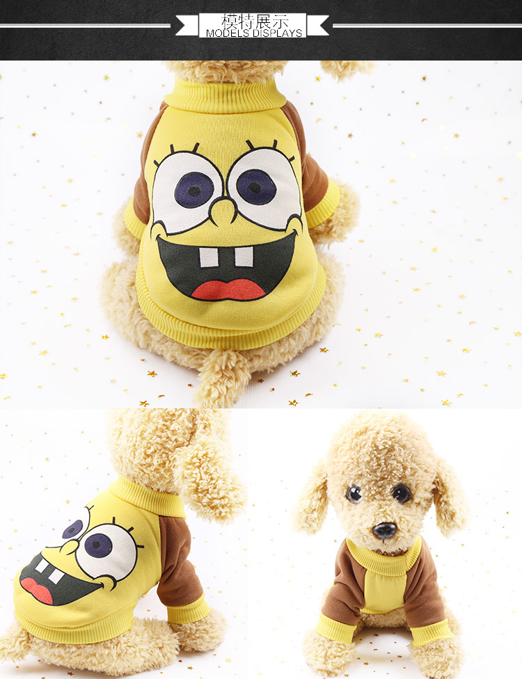 Clothes Spring Autumn and Winter Clothing Teddy Pet Supplies Cute Cartoon Cat Sweater Golden Retriever Big Dog Clothing Clothes Spring Autumn and Winter Clothing Teddy Pet Supplies Cute Cartoon Cat Sweater Golden Retriever Big Dog Clothing