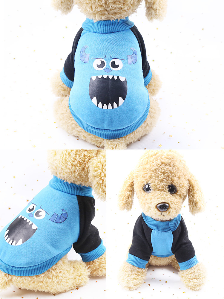 Clothes Spring Autumn and Winter Clothing Teddy Pet Supplies Cute Cartoon Cat Sweater Golden Retriever Big Dog Clothing Clothes Spring Autumn and Winter Clothing Teddy Pet Supplies Cute Cartoon Cat Sweater Golden Retriever Big Dog Clothing