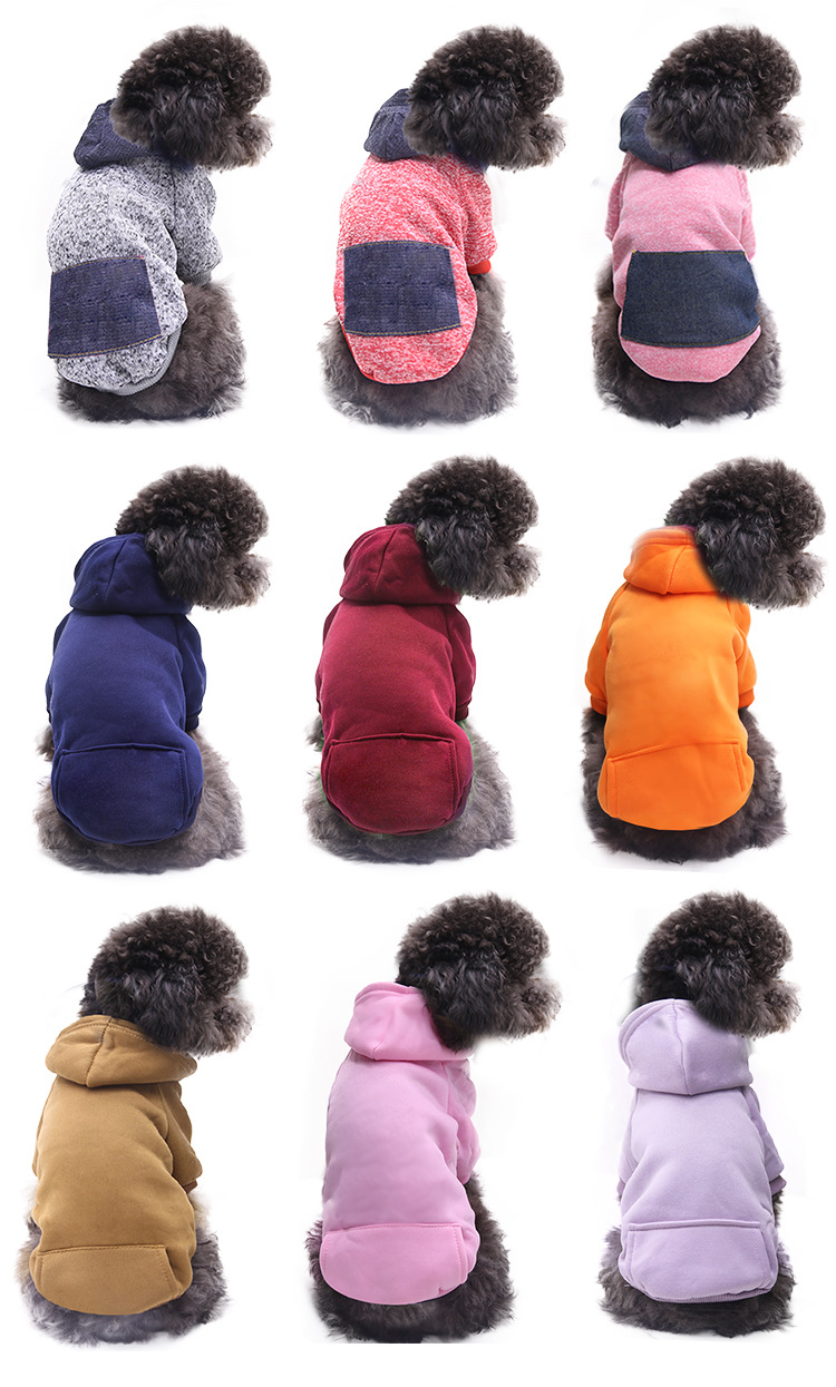 Autumn and Winter Sweater Denim Pocket Two-legged Clothes Sporty Pet Clothes Dog Cat Clothes Pet Supplies Autumn and Winter Sweater Denim Pocket Two-legged Clothes Sporty Pet Clothes Dog Cat Clothes Pet Supplies