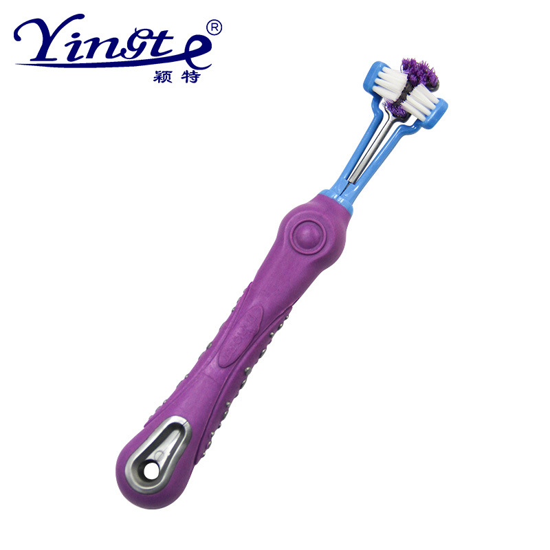 Pet Supplies Pet Toothbrush Dog Three Toothbrush Pet Oral Cleaning Large Dogs Supplies Toothbrush