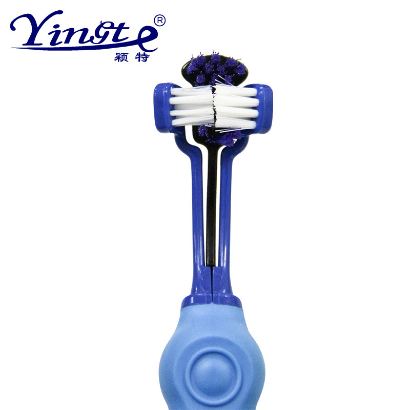 Pet Supplies Pet Toothbrush Dog Three Toothbrush Pet Oral Cleaning Large Dogs Supplies Toothbrush