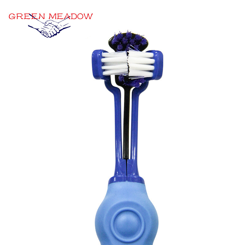 Pet Supplies Pet Toothbrush Three Toothbrush Multi-Angle Cleaning Large Dogs Supplies Toothbrush Dog Toothbrush