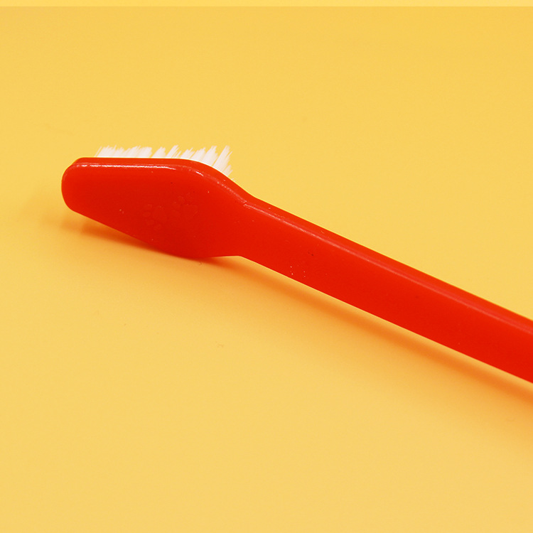 Pet Toothbrush Three-Piece Set Dogs and Cats Double-Headed Brush Finger Stall Brush Pet Cleaning Teeth Grinding Toothbrush Dog Toothbrush
