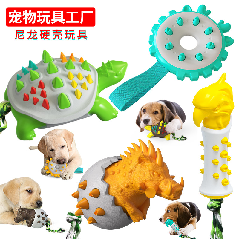 Pet Supplies Factory Home New Hot Amazon Cross-Border Molar Rod Dog Toothbrush Dog Toy Bite-Resistant Food Dropping Ball