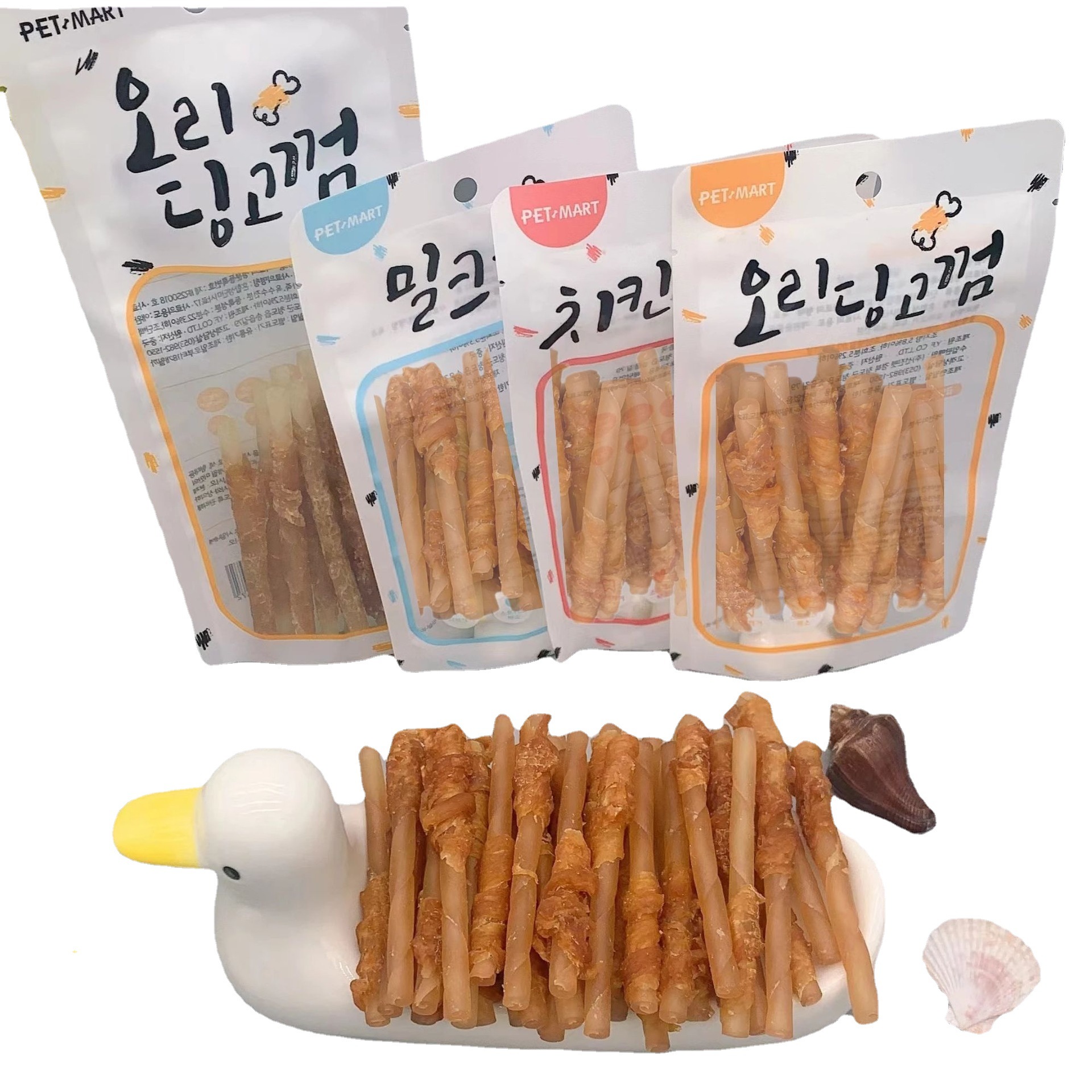 Dog Snack Chicken Breast Chicken Round Cowhide Molar Dog Chew Pet Tooth Cleaning Snack Chicken Molar Rod