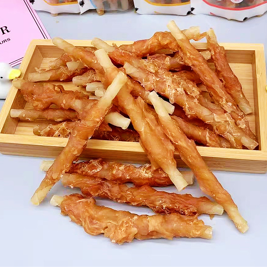 Dog Snack Chicken Breast Chicken Round Cowhide Molar Dog Chew Pet Tooth Cleaning Snack Chicken Molar Rod