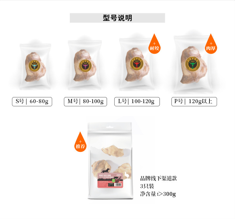 Wholesale Pet Snacks Cow Kneecap Pet Tooth Cleaning Bone Dog Snacks One Piece Dropshipping Large Dog Dog Chew