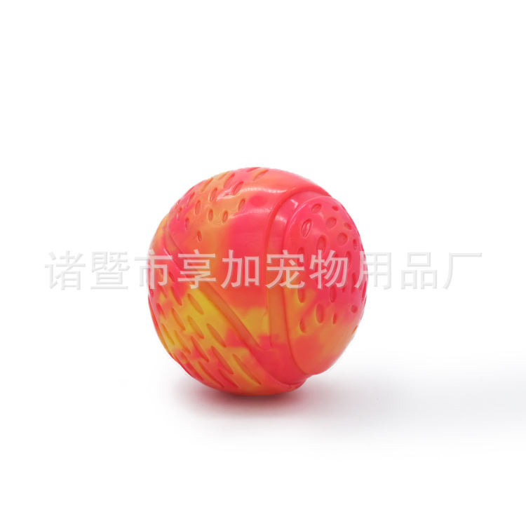 New Bite Sound Dog Toy Ball Dog Chew Toy TPR Rubber Fish Pattern Ball Pet Toy 8cm Customized Manufacturer